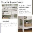 Bathroom Vanity With Ceramic Sink, Tip Out Tray & 2 Full Extension Drawers