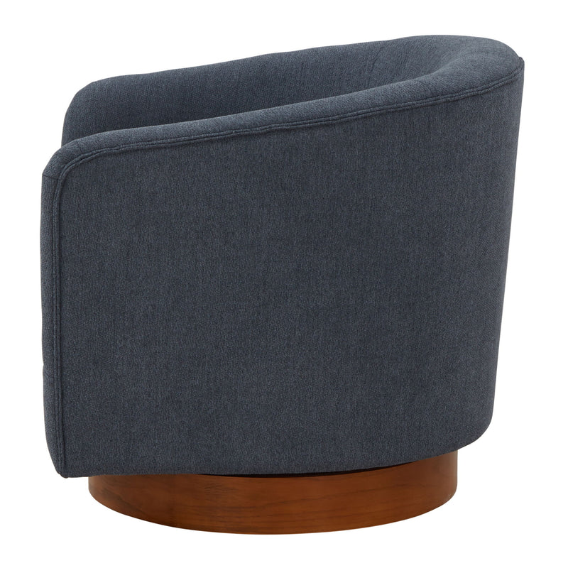 Miramar - Swivel Barrel Chair With Wooden Base
