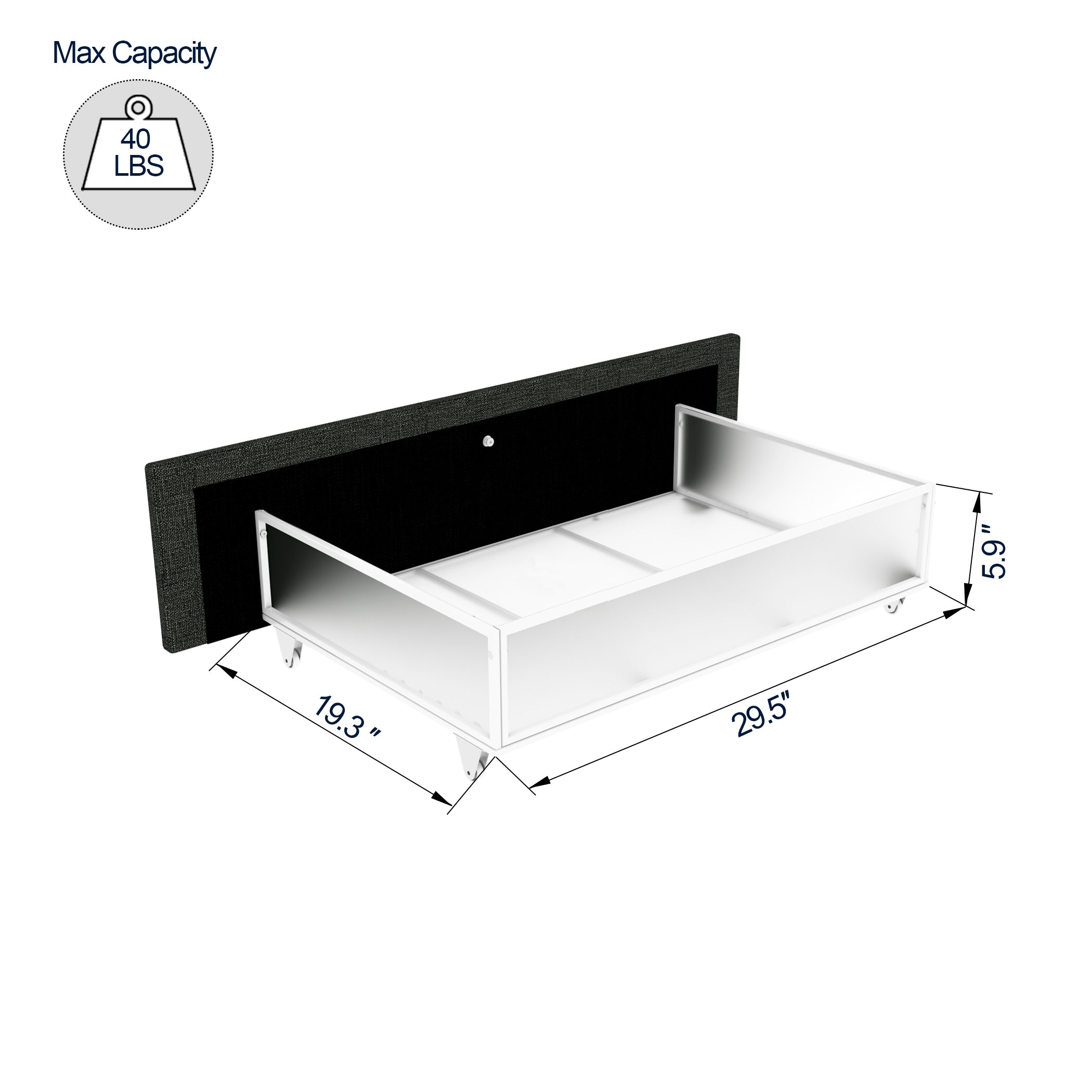 Vera Full Size Gray Linen Upholstered Platform Bed with Patented 4 Drawers Storage, Square Stitched Button Tufted Headboard, Wooden Slat Mattress Support No Box Spring Required - Atlantic Fine Furniture Melbourne FL