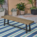 Cloud - Outdoor Bench With Acacia Wood Frame And Slat Panel Design