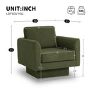360° Modern Swivel Accent Chair Round Armchair, Thick Padded Single Lounge Sofa Upholstered Comfy