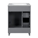 Transitional Style Bathroom Vanity Cabinet With Ceramic Sink