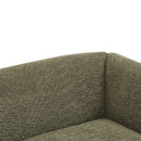 Contemporary Boucle Sherpa Sofa With Birch Wood Legs
