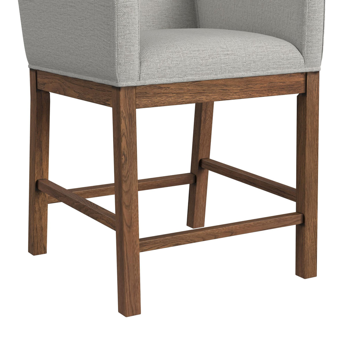 Glinda Upholstered Fabric Counter Chair (Set of 2) in Brown / Light Gray by Elements International, view 5