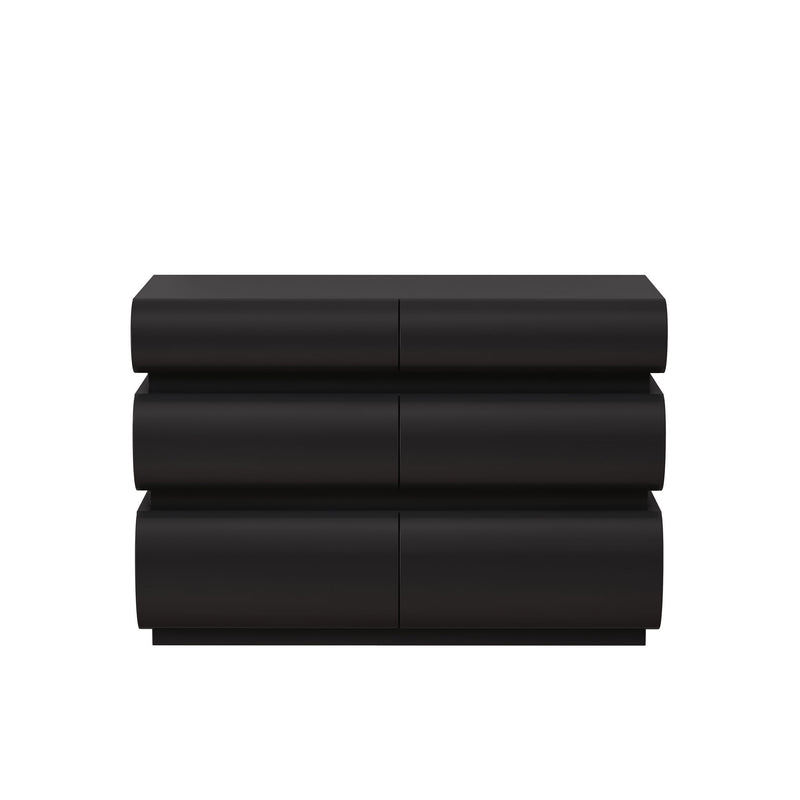 Minimalist Modern 6 Drawer Dresser, Handle Free Design With Wide Storage