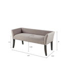 Elegant Design Bench Upholstery, Solid Wood Frame