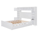 Bed With All In One Cabinet, Shelf And Sockets, Trundle