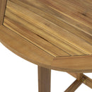 Outdoor Half Round Folding Acacia Wood Bistro Table