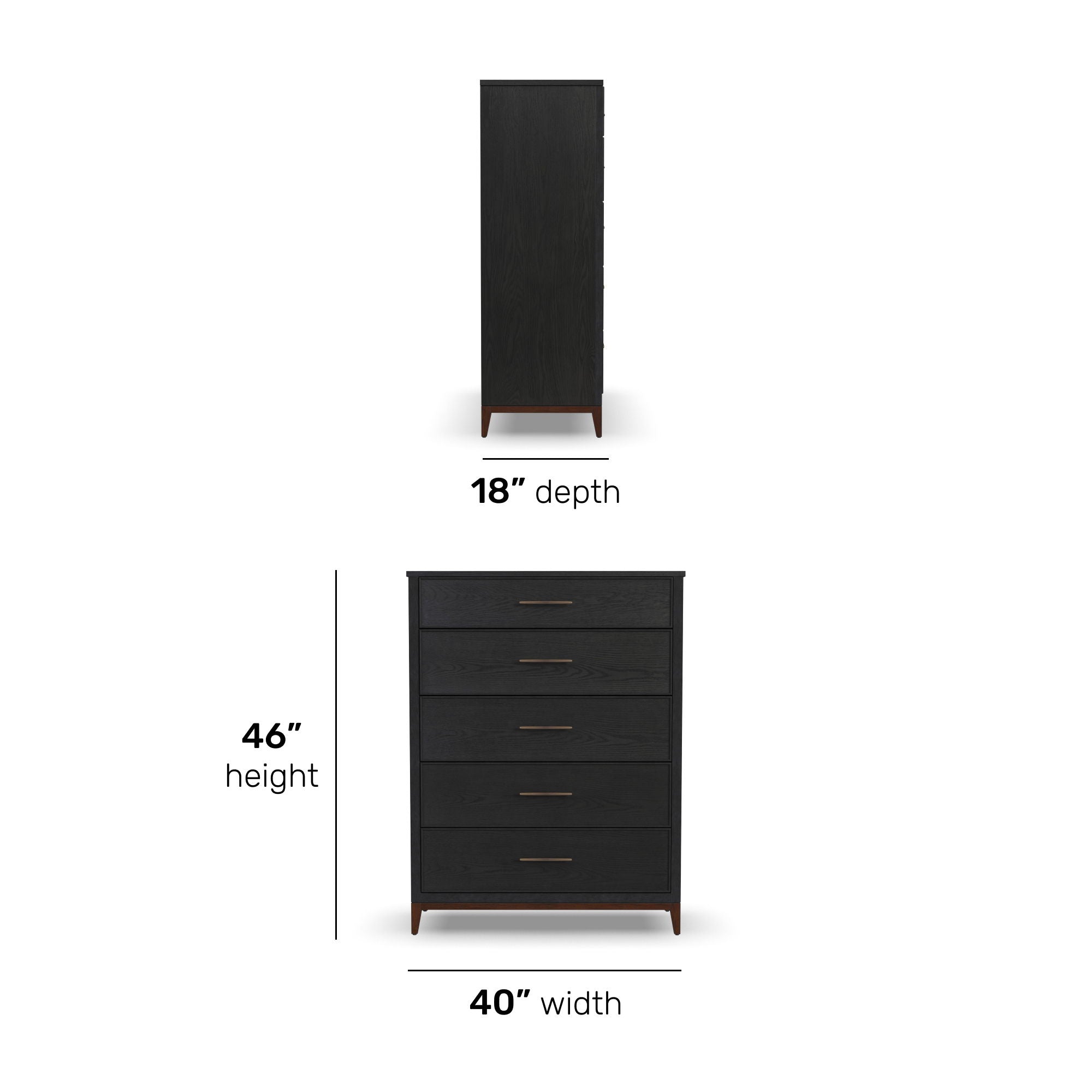 Waterfall - Drawer Chest - Black