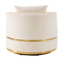 360 Degree Swivel Over Sized Upholstered Barrel Chair