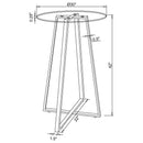 Zanella - Round Glass Top Bistro Bar Table - Chrome - Atlantic Fine Furniture Inc