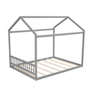 Wooden House Bed With Headboard