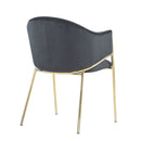 Modern Upholstered Dining Chair With Frame And Plush Velvet