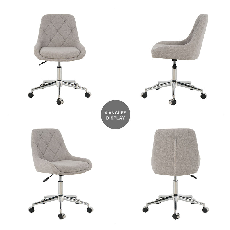 Adjustable And Space-Saving Chair With Golden Electroplated Legs