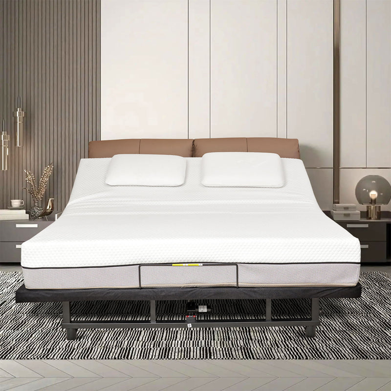 Adjustable Bed Base Frame & Head And Foot Incline Quiet Motor King Size Zero Gravity - Antique Black