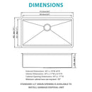 Gold Stainless Steel Undermount Kitchen Sink 36 X 19 X 9" 16 Gauge Deep Workstation Sink With Cutting Board And Accessories