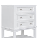 24" Bathroom Vanity Without Sink, Base Only, Storage Cabinet With Drawer And Open Shelf - White