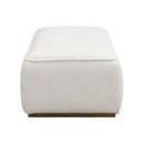 Grainy Footstool For Home - Beige