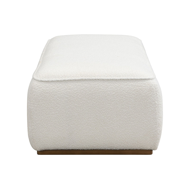Grainy Footstool For Home - Beige