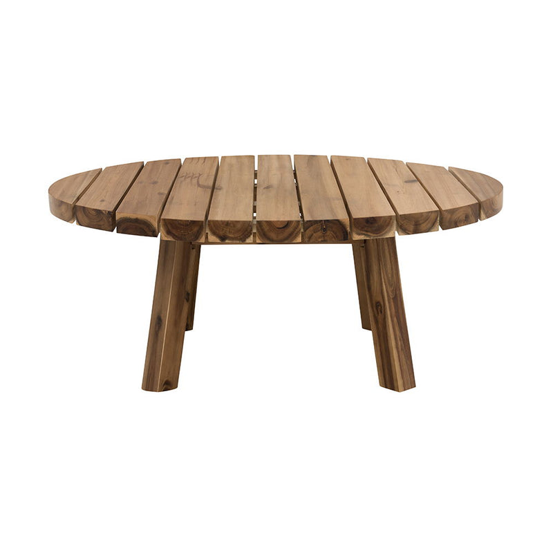 Coffee Table, Durable Solid Acacia Wood - Natural Brown