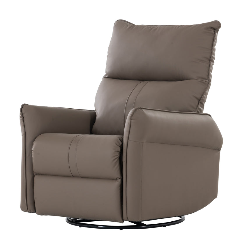 270 Power Swivel Rocker Recliner Chair, Electric Glider Reclining Sofa With USB Ports, Power Swivel Glider, Rocking Chair Nursery Recliners For Living Room Bedroom - Brown