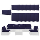 Cushion Covers For 7 Piece Wicker Sectional Sofa, 14 Pack Seat And Back Slipcovers With Zipper