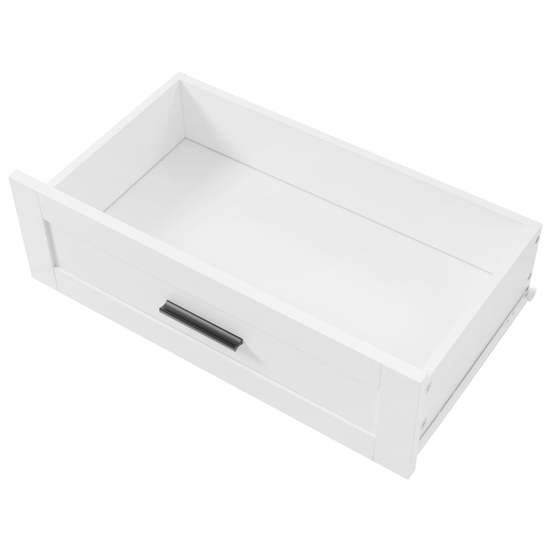 Tall Bathroom Cabinet With Drawer And Adjustable Shelves - White