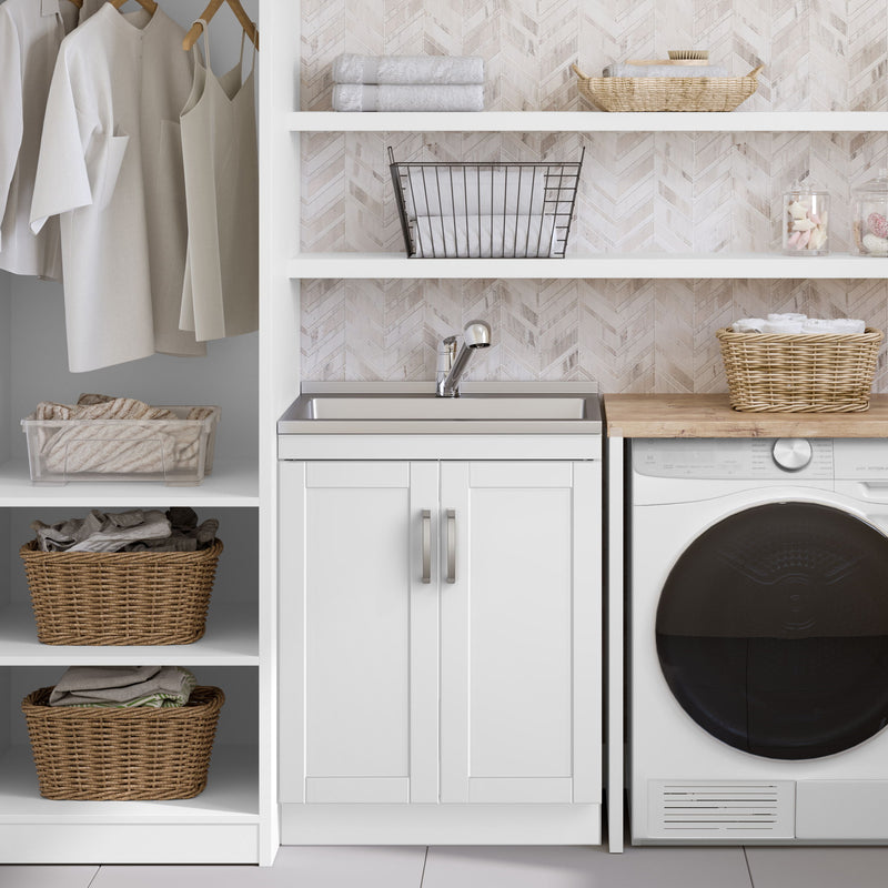 Kyle - Laundry Cabinet & Faucet And Stainless Steel Sink