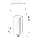 Elena - Square Tapered Mirrored Lamp