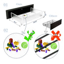 Anna Queen Size Gray Linen Upholstered Wingback Platform Bed with Patented 4 Drawers Storage, Modern Design Headboard with Tight Channel, Wooden Slat Mattress Support No Box Spring Needed