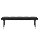 Multifunctional Shoe Bench With Faux Cushion - Black