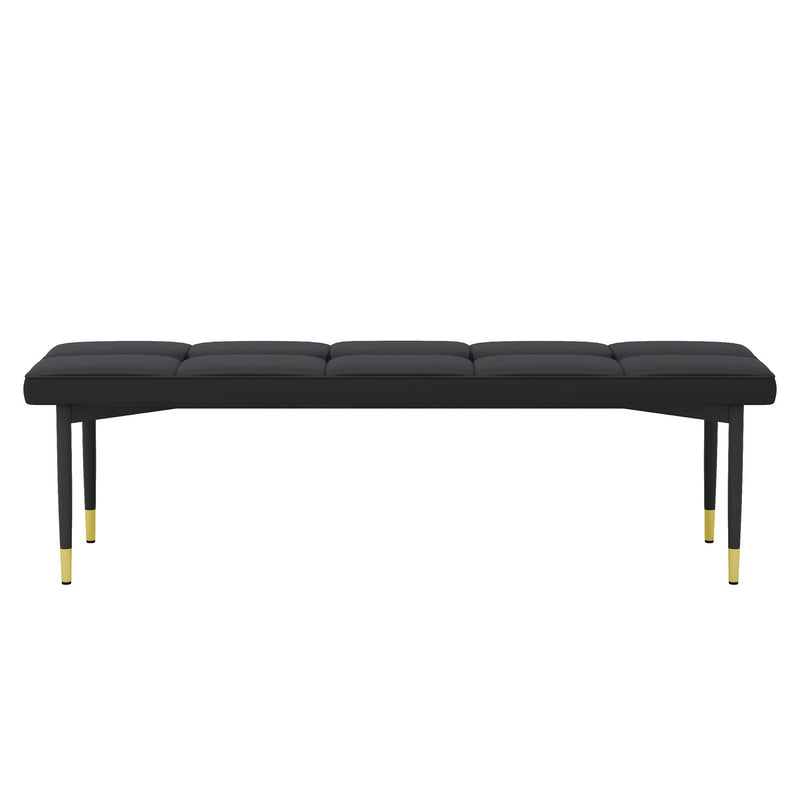 Multifunctional Shoe Bench With Faux Cushion - Black