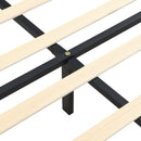 Modern Upholstered Platform Bed Frame With Button Tufted Headboard And USB Ports