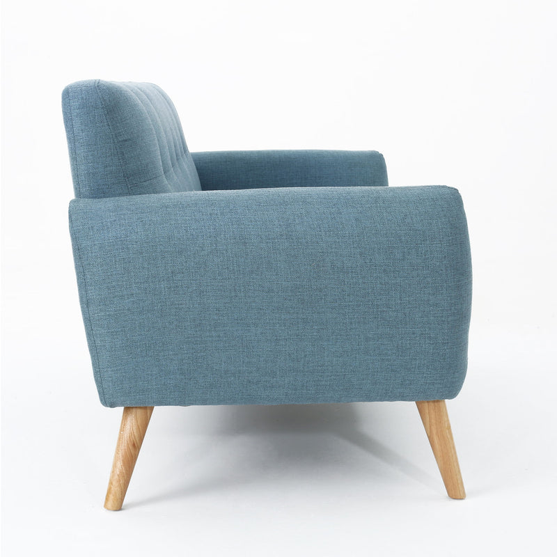 Modern Loveseat Sofa With Button Tufted Backrest