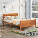 Platform Bed Frame Mattress Foundation Sleigh Bed With Headboard / Footboard / Wood Slat Suppor