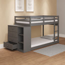 Gaston - Twin Over Twin Bunk Bed - Gray Finish - Atlantic Fine Furniture Inc