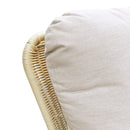 Contemporary Minimalist Wicker Rocking Chair With Soft Polyester Cushions