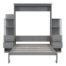 Murphy Wall Bed With Shelves, Drawers And LED Lights