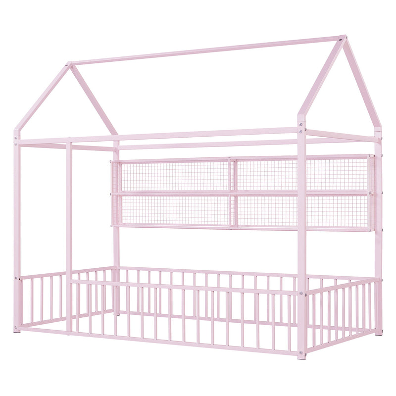 House Frame With Fence And Shelves