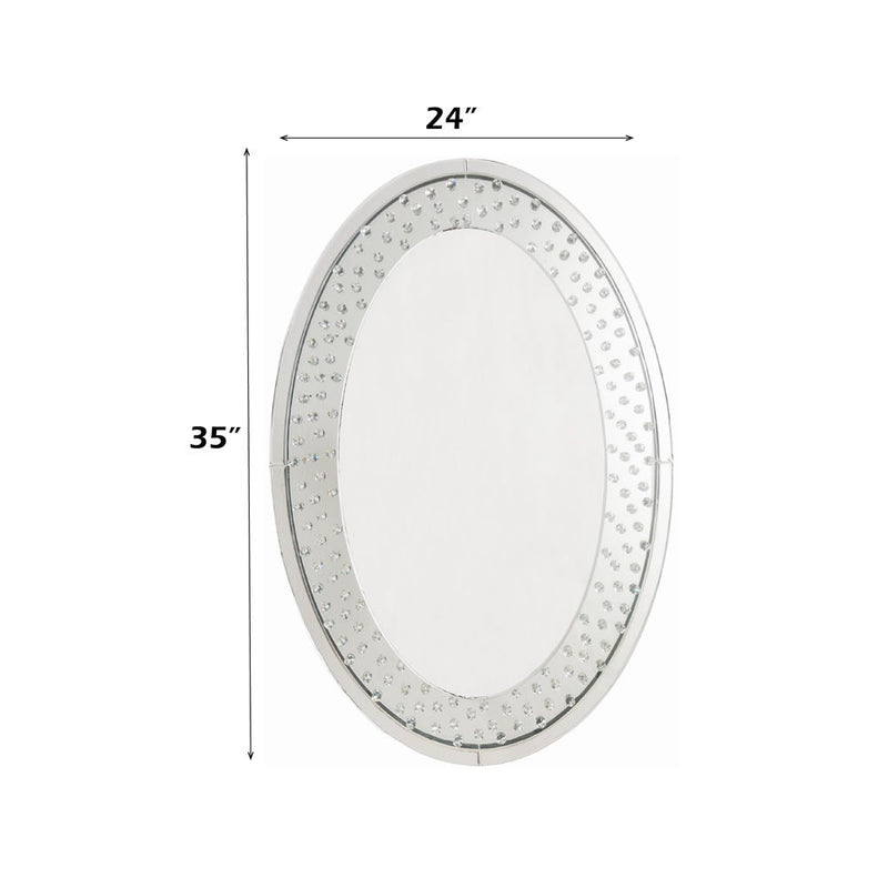 Nysa - Wall Decor - Mirrored & Faux Crystals - 35"