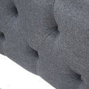 Full Size Vintage Upholstery Daybed with Trundle,Gray