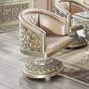 Sorina - Dining Chair - PU & Antique Gold Finish - 38" - Atlantic Fine Furniture Inc