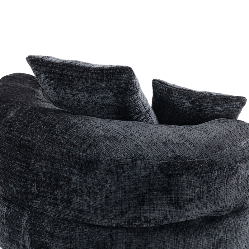 Lazy Sofa High Back Bean Bag Chair Couch With 3 Pillows