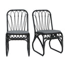 Outdoor Wicker Dining Chairs With Washable Cushion (Set of 2)