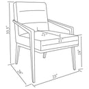 Kirra - Upholstered Metal Arm Accent Chair