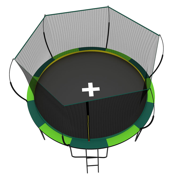 Recreational Trampolines With Enclosure For Kids And Adults With Patented Fiberglass Curved Poles