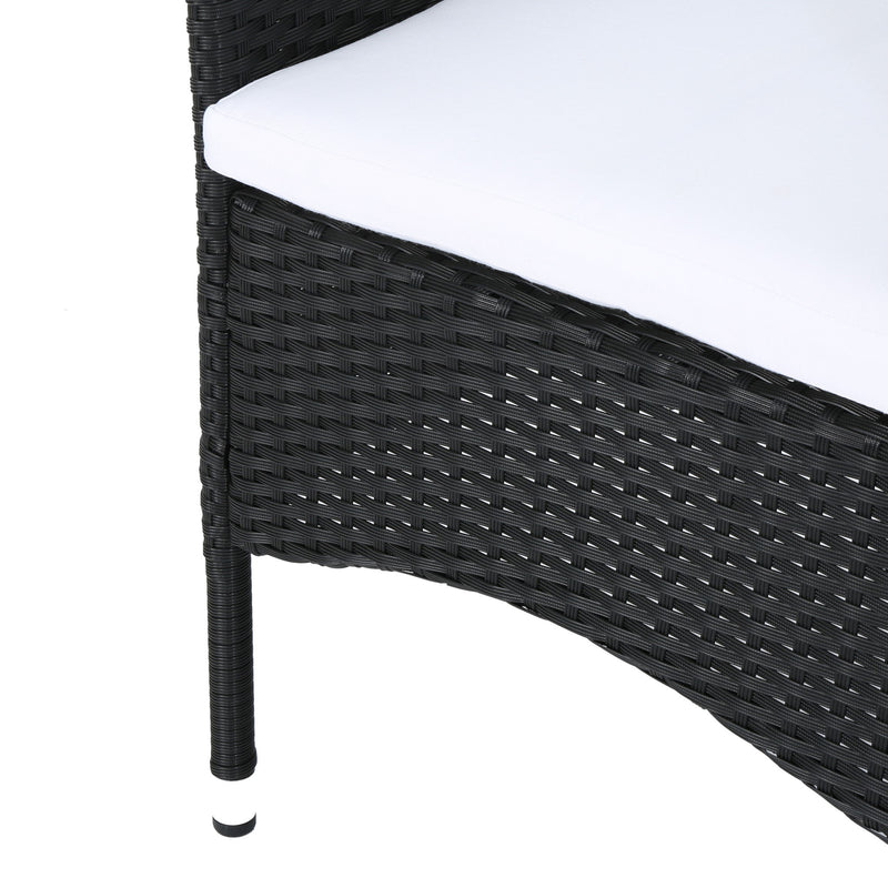 Dimensional Outdoor Dining Chair With Cushion Seat And Iron Frame (Set of 2)
