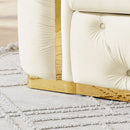 Button Tufted Couch With 2 Pillows, 3 Seater Luxury Chesterfield Sofa