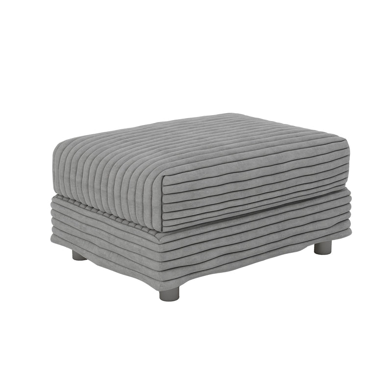 Deep Seat Convertible Sofa With Soft Pillows And Ottomans