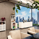 Storage Cabinet With Tall Linen Tower, Multifunctional For Bathroom